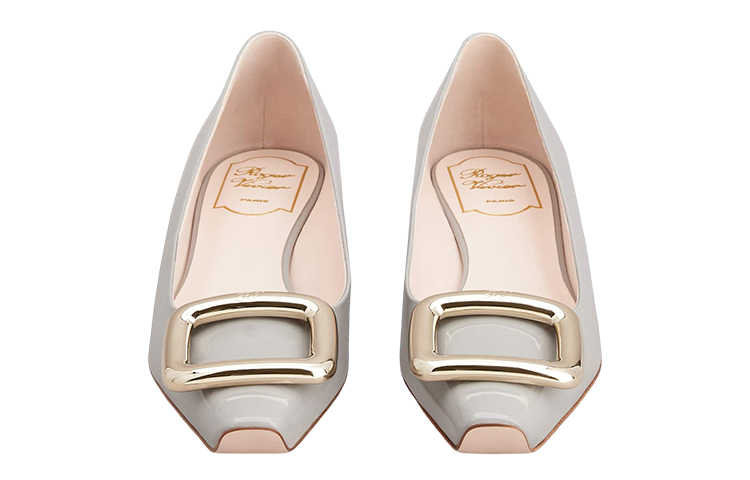 Lookbook (W) Roger Vivier 方头平底鞋 '金属扣灰色' RVW65032180D1PB206