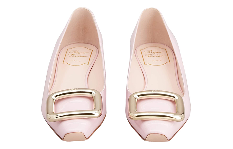 Lookbook (W) 罗杰·维维亚方头平底鞋'粉色漆皮金属扣' RVW65032180D1PM427