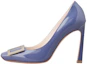 Buy (W) Roger Vivier 方头低跟鞋 '金属扣蓝色漆皮' RVW40115280D1PU822