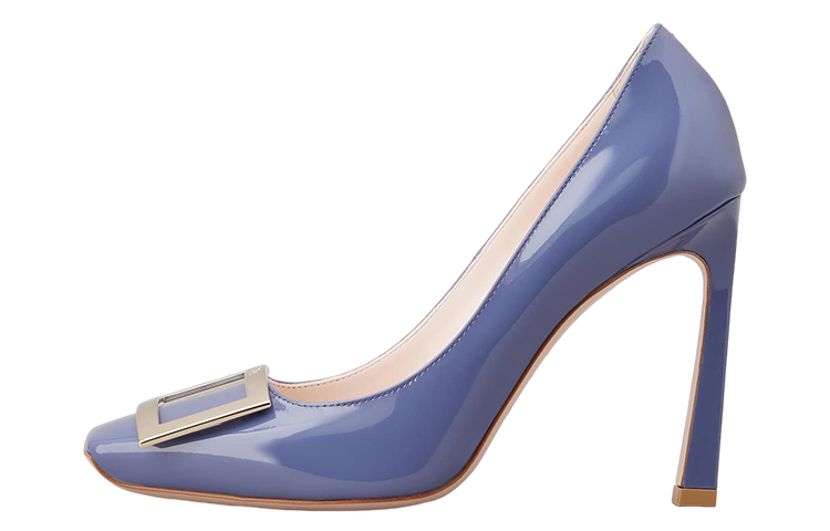 Buy (W) Roger Vivier 方头低跟鞋 &#x27;金属扣蓝色漆皮&#x27; RVW40115280D1PU822