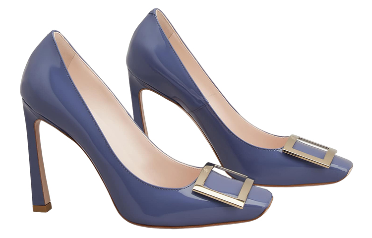 Order (W) Roger Vivier 方头低跟鞋 &#x27;金属扣蓝色漆皮&#x27; RVW40115280D1PU822