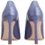 (W) Roger Vivier Tumit Rendah Hujung Petak 'Metal Buckle Biru Patent' RVW40115280D1PU822