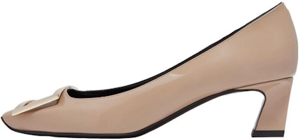 (Women) Roger Vivier Square Toe Patent Leather Pumps with Metal Buckle 4.5cm 'Pink' RVW44815280D1PM006 (Women) Roger Vivier Square Toe Patent Leather Pumps with Metal Buckle 4.5cm 'Pink' RVW44815280D1PM006