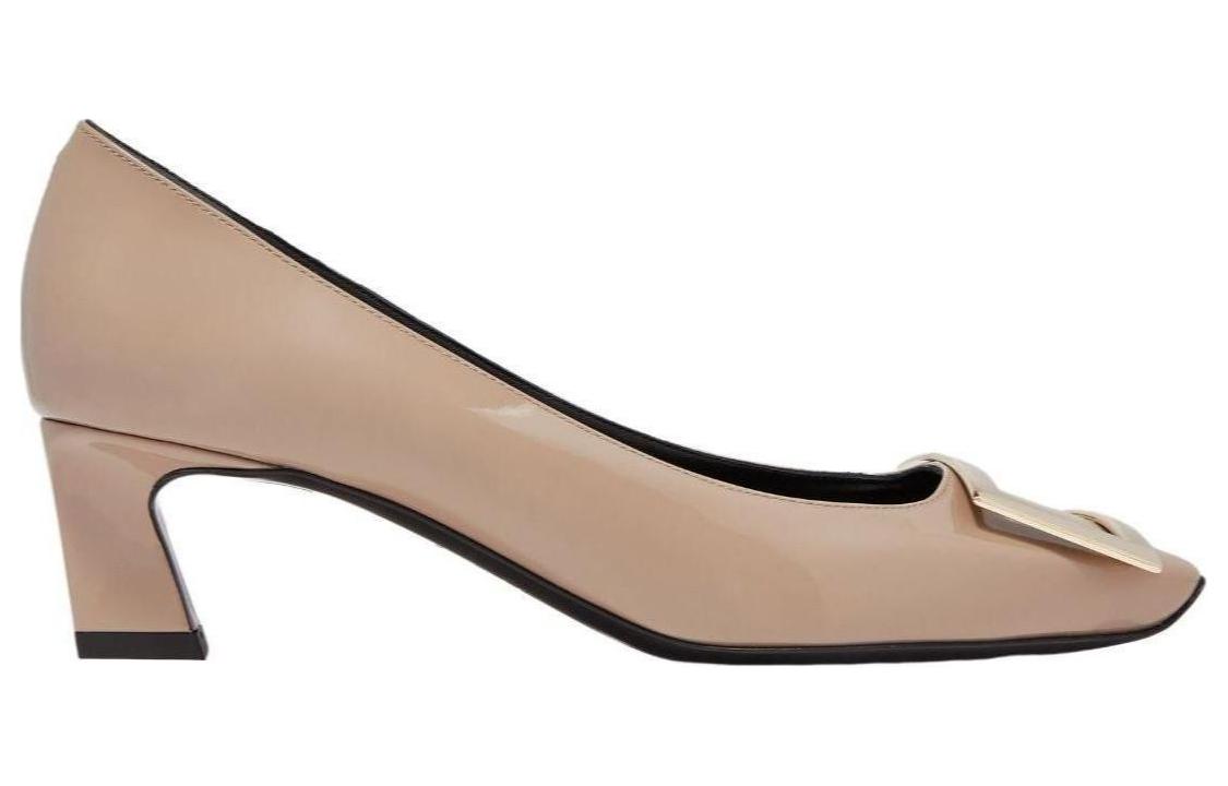 Order (Women) Roger Vivier Square Toe Patent Leather Pumps with Metal Buckle 4.5cm 'Pink' RVW44815280D1PM006