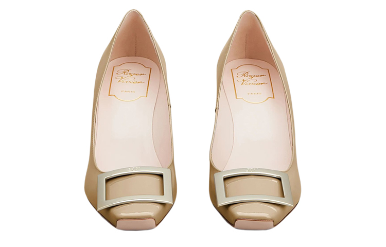 (W) Roger Vivier Square Toe Slip-On Stiletto 'Green' 圖 3