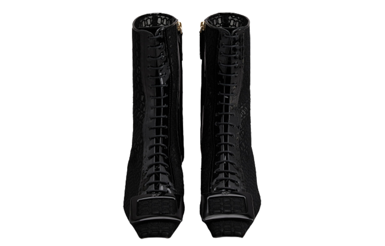 (W) Roger Vivier Square Toe Slip-On Short Boots 'Black' 圖 2