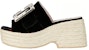 (W) Roger Vivier Strass Buckle 'Espadrille Flat Hitam' RVW61931050AQPB999