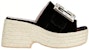 (W) Roger Vivier Strass Buckle 'Espadrille Flat Hitam' RVW61931050AQPB999