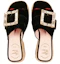 Purchase (Women) Roger Vivier Strass Buckle 'Black Espadrille Flats' RVW61931050AQPB999