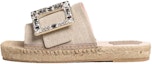 Buy (W) Roger Vivier Strass Buckle 'Espadrille Mules Coklat Selesa' RVW62431140NG71S16