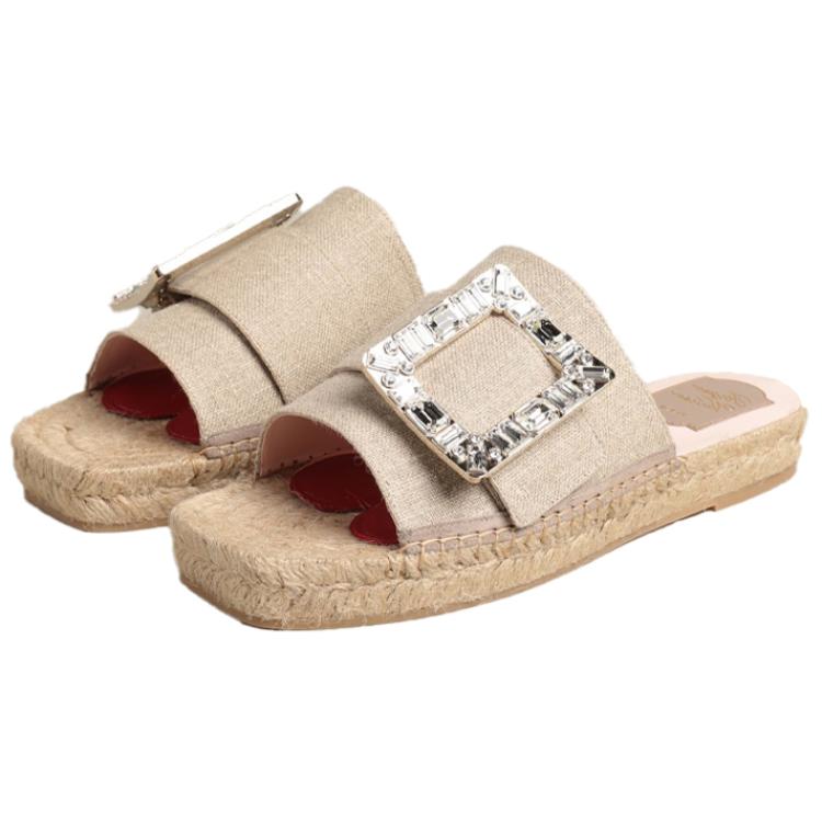 Shop (W) 로저비비에 스트라스 버클 컴포트 에스파드릴 뮬 RVW62431140NG71S16