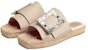 (W) Roger Vivier Strass Buckle 'Espadrille Mules Coklat Selesa' RVW62431140NG71S16