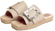 Shop (W) Roger Vivier Strass Buckle 'Espadrille Mules Coklat Selesa' RVW62431140NG71S16