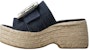 (W) Roger Vivier Strass Buckle Platform Mules 'Biru' RVW61931050EMNU820
