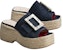 (W) Roger Vivier Strass Buckle Platform Mules 'Biru' RVW61931050EMNU820