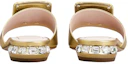 Shop (W) Roger Vivier Strass Heel ''Gold Quadratische Offene Zehen Mule'' RVW69132170KACG211