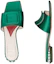 Shop (W) Roger Vivier Tacón Strass 'Mule Verde Satén con Hebilla Cuadrada' RVW69132170RS0V016