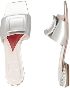 (W) Roger Vivier Sandalia Cuero Tacón Strass Punta Cuadrada 'Plata' RVW69132170KACB200 Shop (W) Roger Vivier Sandalia Cuero Tacón Strass Punta Cuadrada 'Plata' RVW69132170KACB200