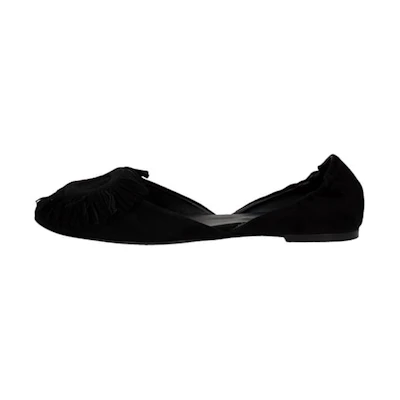 (W) Roger Vivier Suede Ballet Flats 'Black'