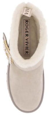 (W) Roger Vivier 绒面革圆头中筒靴 '米色' RVW71637150OYK1E54 Lookbook (W) Roger Vivier 绒面革圆头中筒靴 '米色' RVW71637150OYK1E54