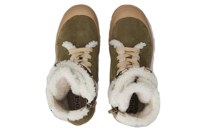 (W) Roger Vivier Suede Round Toe Zip Booties 'Brown' 圖 4