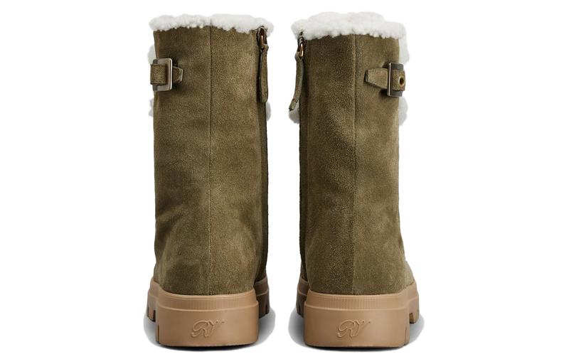 (W) Roger Vivier Suede Round Toe Zip Booties 'Brown' 圖 5