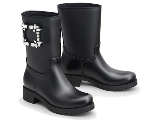 (W) Roger Vivier Tempette Viv' PVC 'Gesper Kristal Hitam' RVW43230010CZZB999 Order (W) Roger Vivier Tempette Viv' PVC 'Gesper Kristal Hitam' RVW43230010CZZB999
