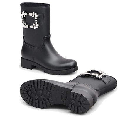 (W) Roger Vivier Tempette Viv' PVC 'Gesper Kristal Hitam' RVW43230010CZZB999 Details for (W) Roger Vivier Tempette Viv' PVC 'Gesper Kristal Hitam' RVW43230010CZZB999