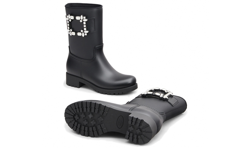 Details for (W) Roger Vivier Tempette Viv' PVC 'Hebilla de Cristal Negra' RVW43230010CZZB999