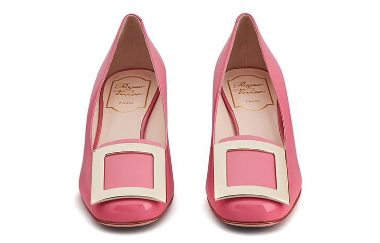 (W) Roger Vivier Très Vivier 'Metal Buckle High Heels Pink' 圖 3