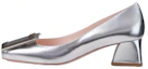 Buy (W) Roger Vivier Très Vivier 银色金属扣优雅粗跟鞋 RVW51923610KACB200