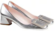 Lookbook (W) Roger Vivier Très Vivier 银色金属扣优雅粗跟鞋 RVW51923610KACB200