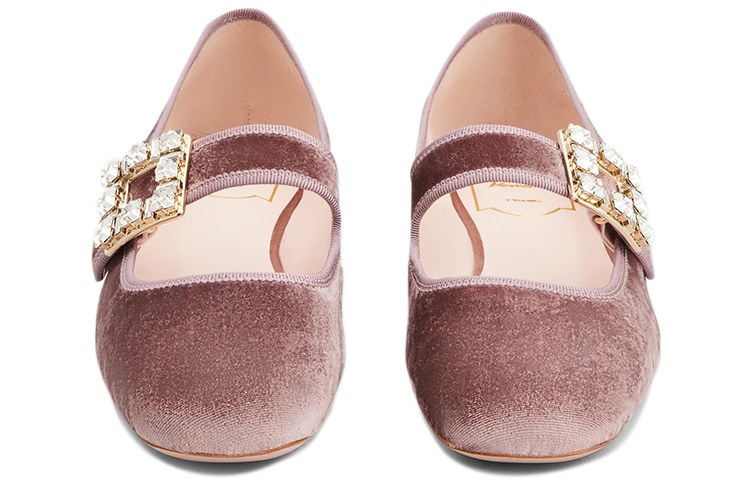 (W) Roger Vivier Très Vivier 'Pink Swan Velvet Ballet Flats' 圖 3