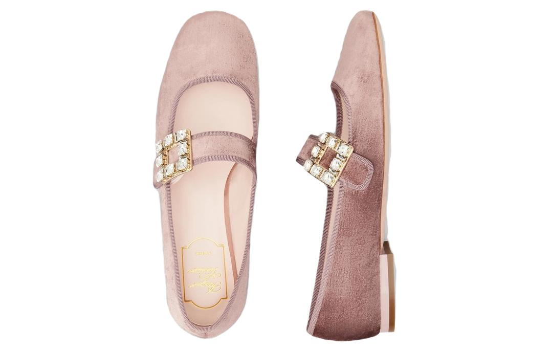 (W) Roger Vivier Très Vivier 'Pink Swan Velvet Ballet Flats' 圖 5
