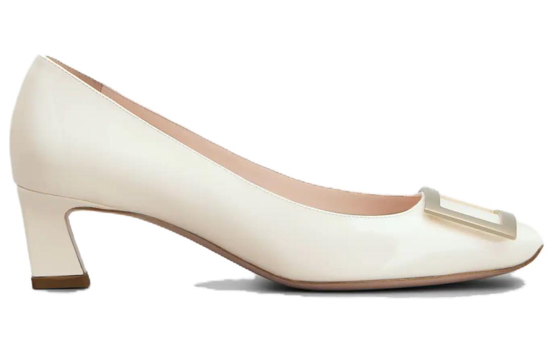 (W) Roger Vivier Très Vivier Babies 'Metal Buckle Patent Ivory' 圖 2