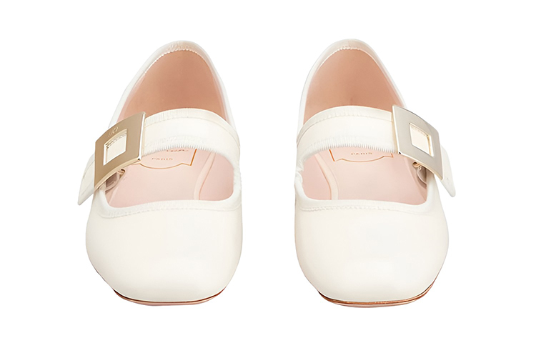 (W) Roger Vivier Très Vivier Babies 'Metal Buckle Patent Ivory' 圖 3