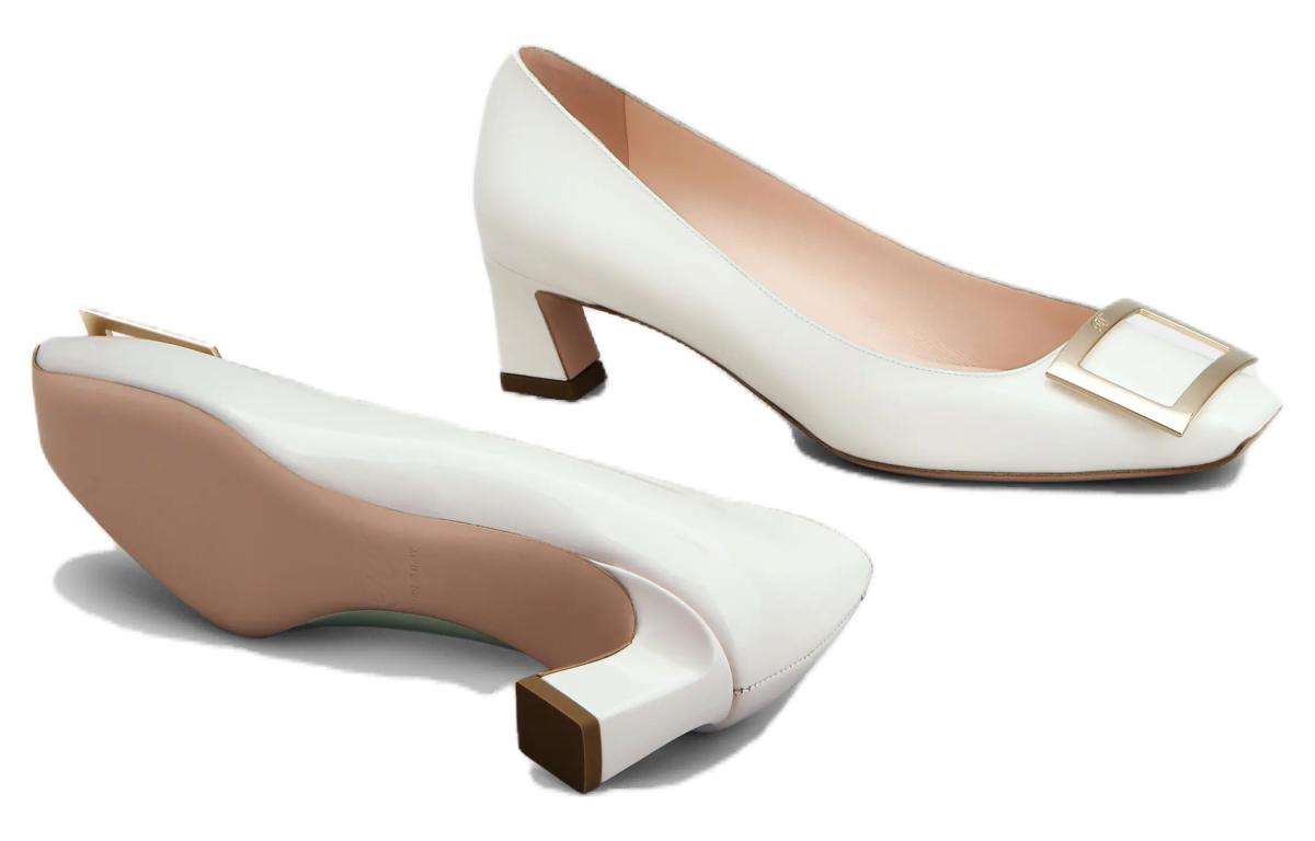 (W) Roger Vivier Très Vivier Babies 'Metal Buckle Patent Ivory' 圖 6