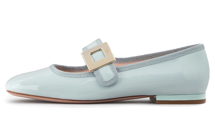 (Women) Roger Vivier Très Vivier Ballet Flats 'Pale Blue Buckle' RVW44931990D1PT021