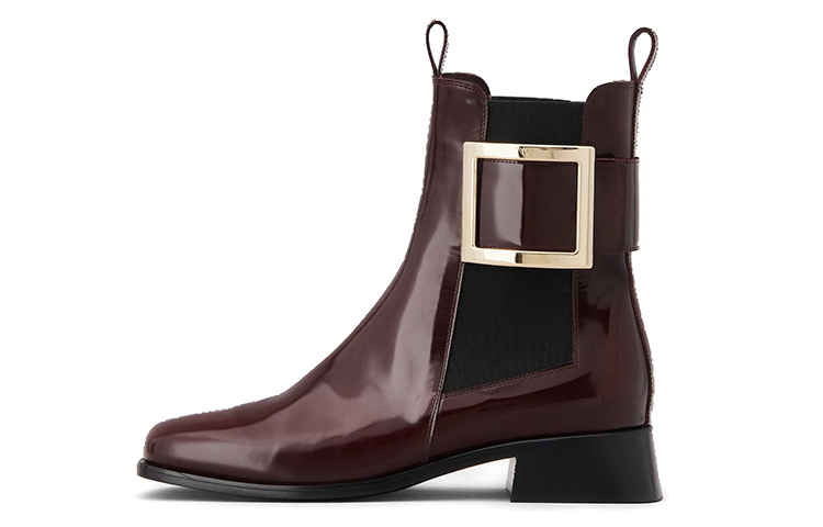 (Women) Roger Vivier Très Vivier Leather Chelsea Boots 'Metal Buckle Red' RVW635313001UJR805