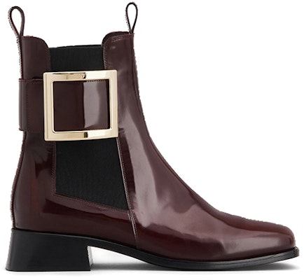 羅傑·維維亞 Très Vivier 金屬扣皮革切爾西靴 女款 紅色 Order 羅傑·維維亞 Très Vivier 金屬扣皮革切爾西靴 女款 紅色
