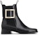 (W) Roger Vivier Très Vivier But Chelsea Kulit 'Metal Buckle Hitam' RVW635313001UJB999