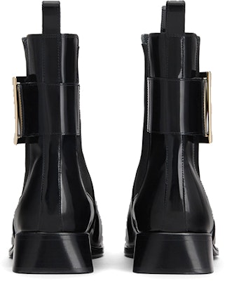 (Women) Roger Vivier Très Vivier Leather Chelsea Boots 'Metal Buckle Black' RVW635313001UJB999 Purchase (Women) Roger Vivier Très Vivier Leather Chelsea Boots 'Metal Buckle Black' RVW635313001UJB999