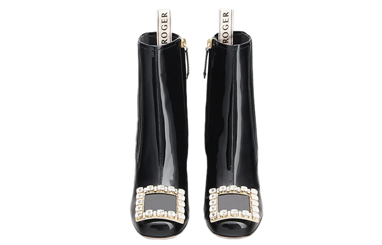 (W) Roger Vivier Très Vivier Strass Buckle Chelsea Boots 'Black' 圖 4