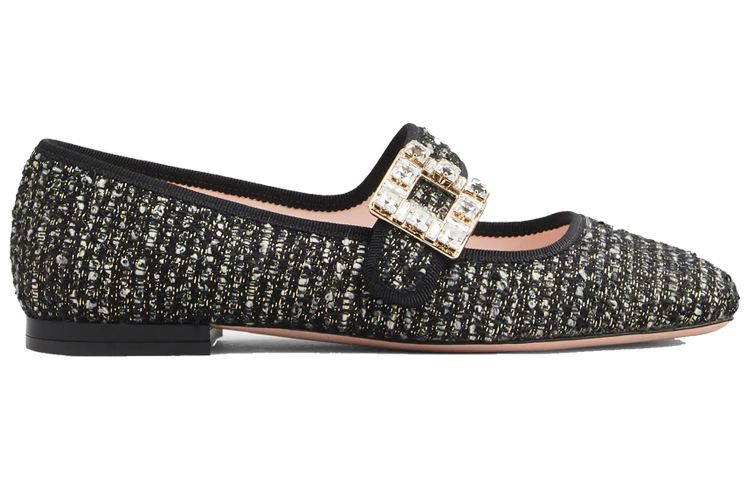 (W) Roger Vivier Tres Vivier Ballet Flats 'Elegant Black Buckle' 圖 2