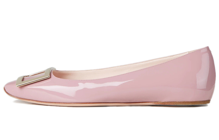 Buy Roger Vivier 羅傑・維維亞 Trompette 漆皮 時尚優雅 芭蕾舞平底 女士休閒單鞋 女款 粉紫色