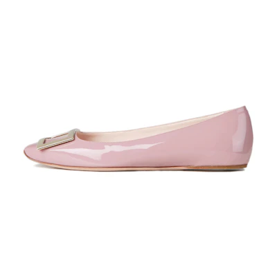 (W) Roger Vivier Trompette 'Elegant Pink Purple Ballet Flats'