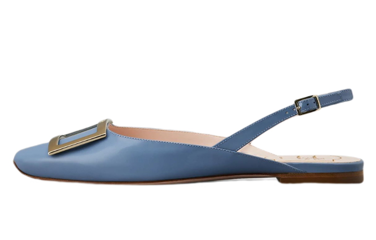(W) Roger Vivier Trompette 'Light Blue Buckle'