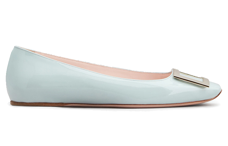 (W) Roger Vivier Trompette 'Light Blue Patent Leather Ballet Flats' 圖 2