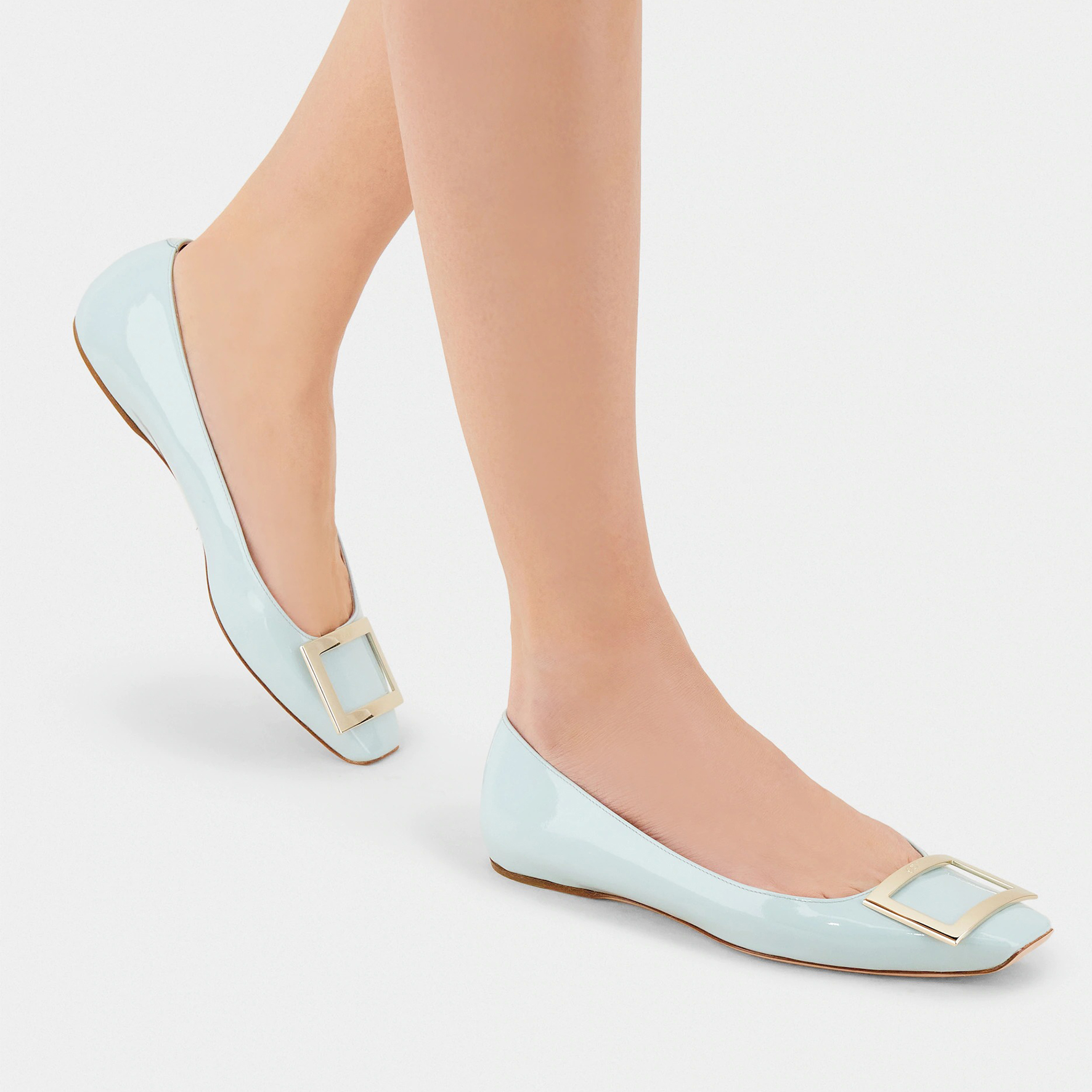 (W) Roger Vivier Trompette 'Light Blue Patent Leather Ballet Flats' 圖 5