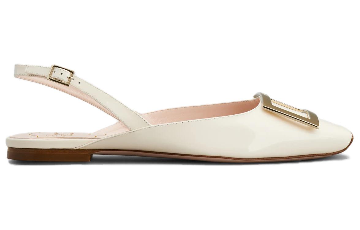 (W) Roger Vivier Trompette 'Metal Buckle Nude Ballet Flats' 圖 2